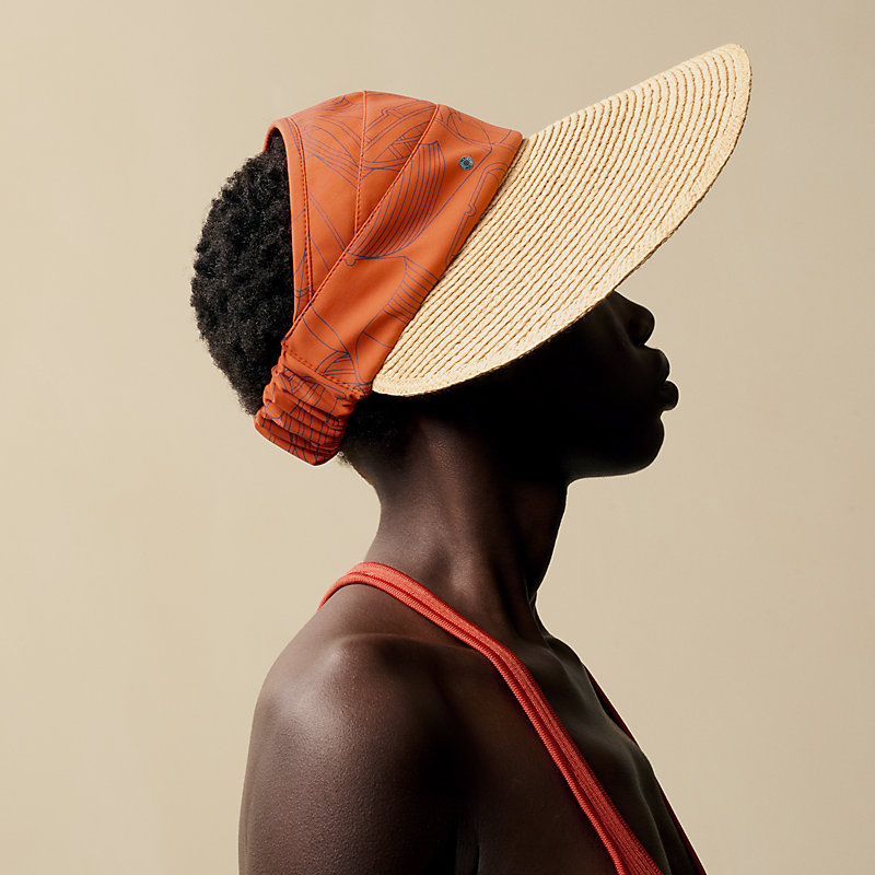 【HERMES】お洒落なデザインと形 この夏に☆Kleo Thalassa 帽子 org.jpg